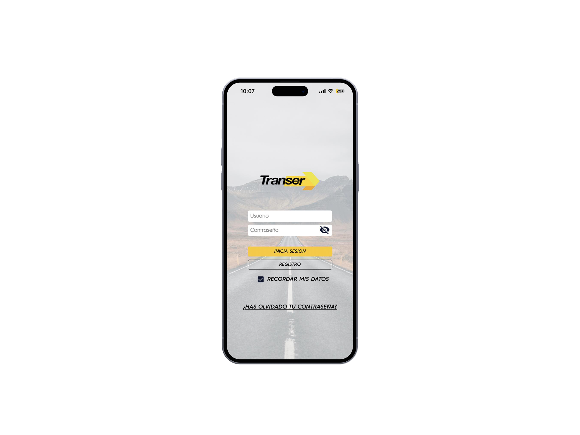Aplicación móvil de FletX para conductores de Transer